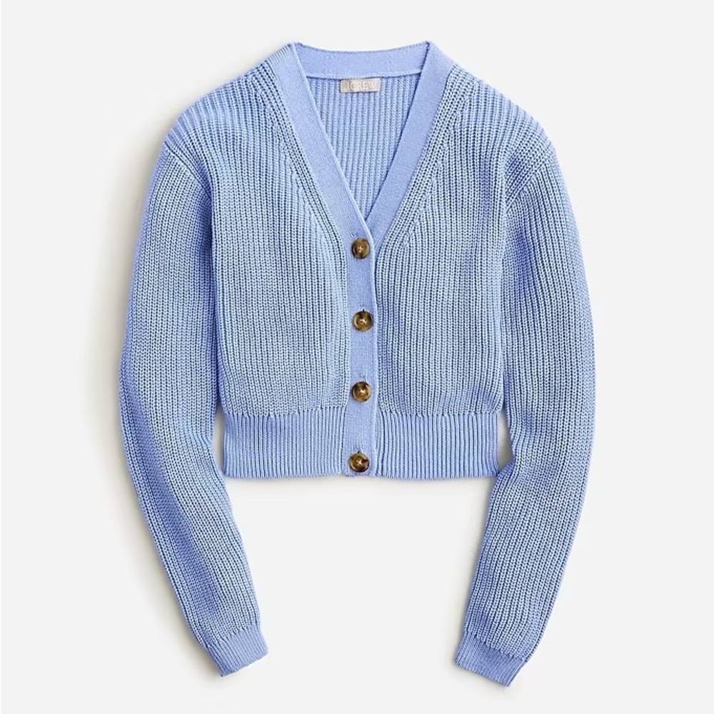 J Crew Alpaca Wool Blend Cardigan Sweater Light Blue sz small